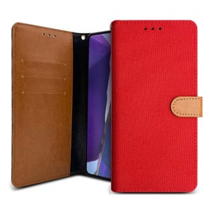 다이어리 지갑 케이스 페브릭 레드, LG X6 2019