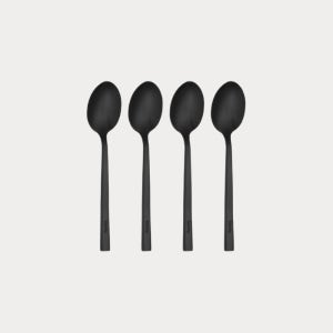 [덴비] 디저트 커트러리 티스푼 세트 4P (무광/유광 블랙)