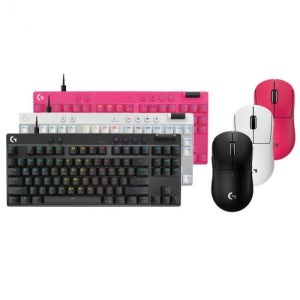 로지텍 G PRO X SUPERLIGHT 2c + PRO X TKL RAPID 키보드 마우스 세트 (핑크) / M