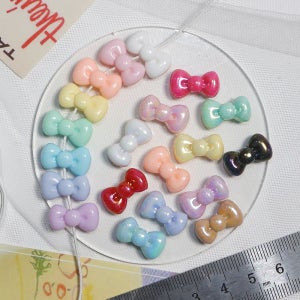 미니 리본 비즈 공예 재료 스트랩 키링 목걸이 팔찌 만들기 구슬 YC021