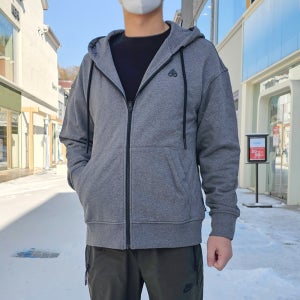 무스너클 그리슨 남성 후드집업 그레이 M32MS652 209 명품후드집업