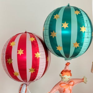 생일파티풍선 서커스 옹브레 2개세트 은박 장식 용품