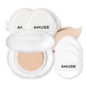 어뮤즈 세라믹 스킨 퍼펙터 쿠션 본품+리필x2개, 1.5 내추럴, 15g