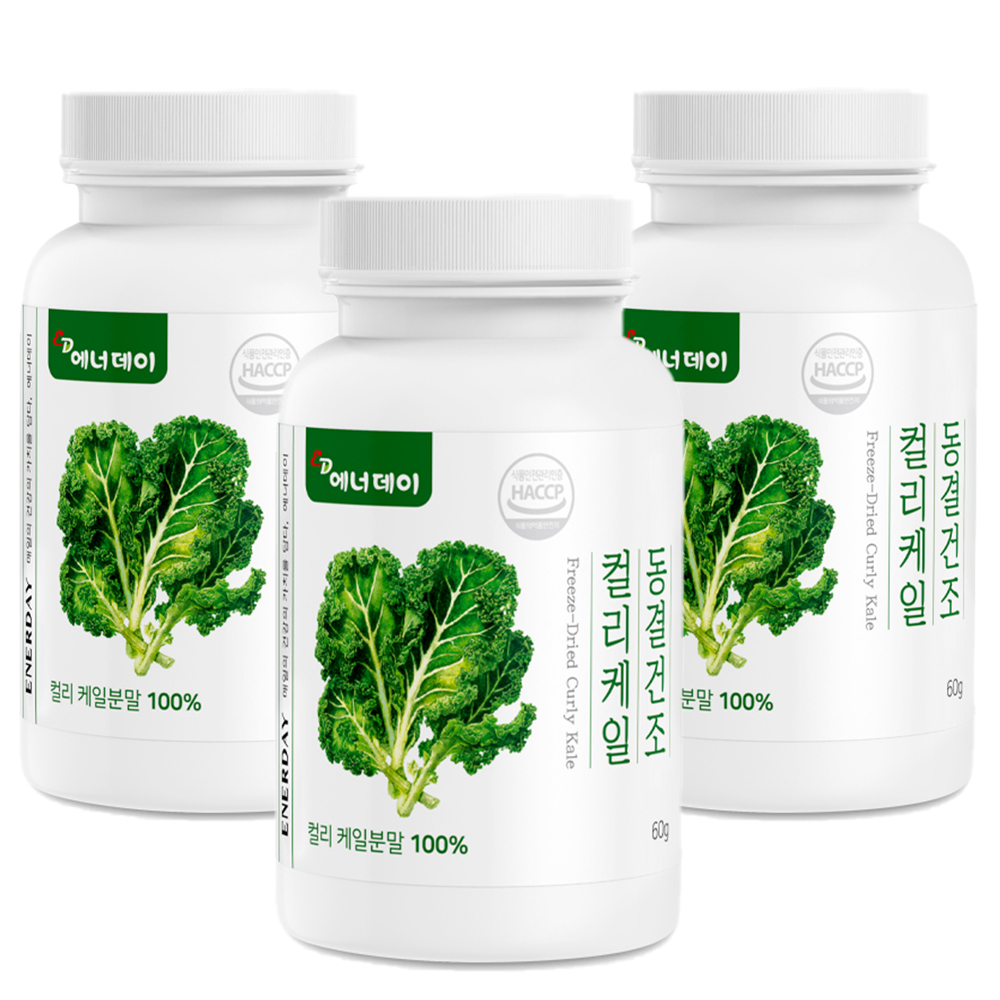 <b>에너데이</b> 동결건조 컬리케일 곱슬케일 분말 60g 3개