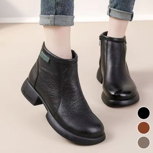 여성 기본앵클부츠 여성 방한화 겨울 패딩 털 방수 스판기모앵클부츠