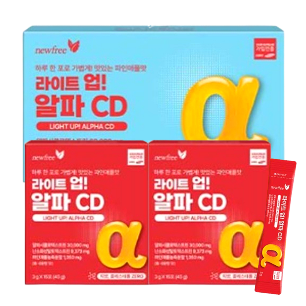 <b>뉴프리</b> 라이트 업 알파 CD 15포 1+1 지방분해 배출