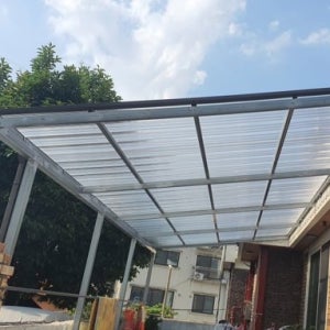 1000X3000 폴리엣지 V250 복층렉산 테라스지붕 비가림막 차양막 농막용파고라 캐노피