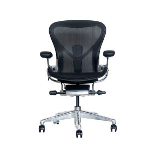 [1:1안심검수] 허먼밀러 의자 뉴에어론 C타입 풀펑션 의자 CD+가죽암레스트, 오닉스