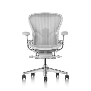 [1:1안심검수] 허먼밀러 의자 뉴에어론 C타입 풀펑션 의자 CD+가죽암레스트, 미네랄