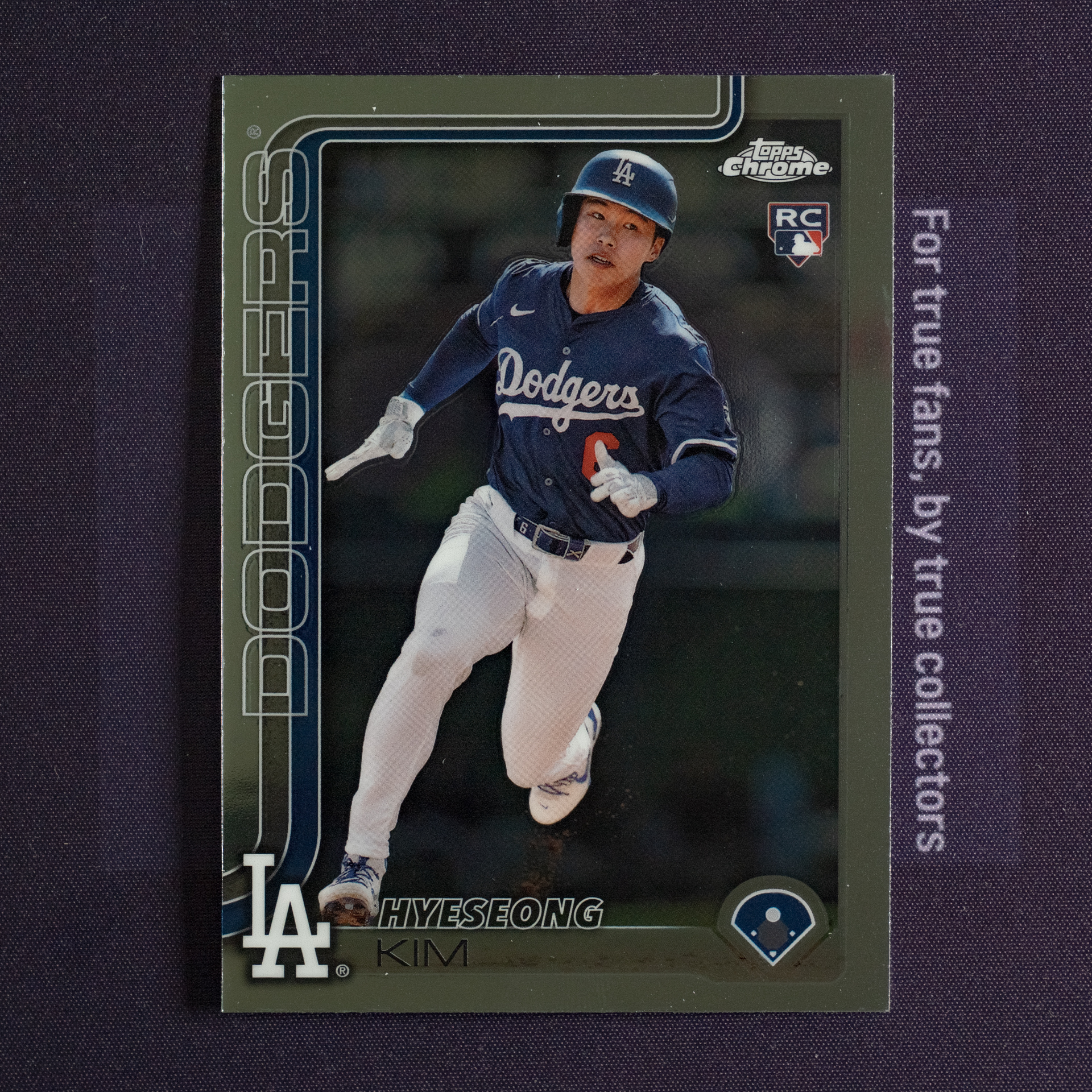 김혜성 루키 로스앤젤레스 다저스 크롬 베이스 2025 탑스 크롬 로고프랙터 에디션 MLB 탑스 야구카드 스포츠카드