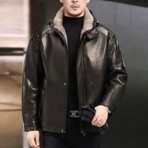 가죽점퍼 리얼가죽 밍크 블루종 재킷 바이크 남성