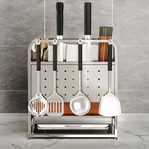 조리도구정리대 주방정리대 멀티수납대 도마꽂이 칼꽂이 물빠짐 거치형 주방정리소품