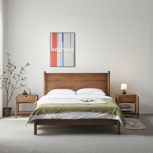 어반래트로 북미산오크 월넛 원목침대 SS(슈퍼싱글)1100, 월넛원목