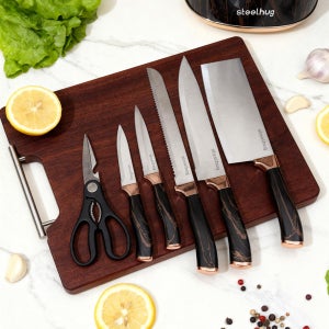 steelhug 흑,백 주방 칼블럭 7종세트