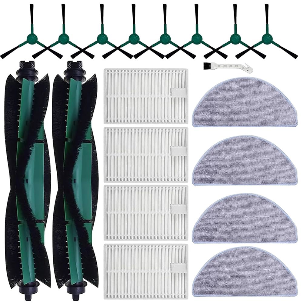 아이로봇 룸바 콤보 에센셜 Q0120 Y0140 Q0520 Y0110 Y0120 Y0142 Q011 로봇 청소기 액세서리 2 롤러 브러시 4 필터 걸레 패드 8 사이드