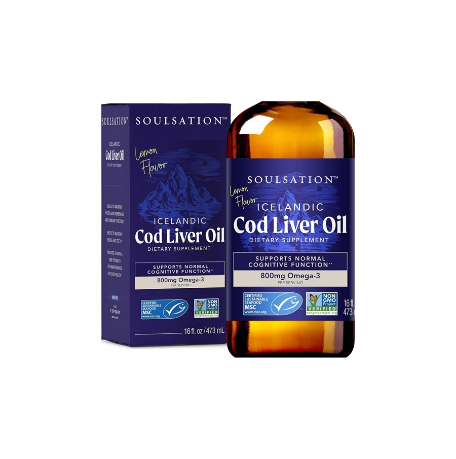 SOULSATION <b>코드 리버 오일 리퀴드</b> 비타민A D 오메가3 800mg EPA DHA 473ml