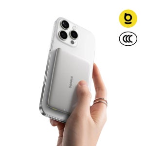 [7.6mm 초슬림] 베이스어스 맥세이프 보조배터리 초슬림 무선 고속 파워뱅크 AM41 5000mAh, 티타늄(CCC인증)