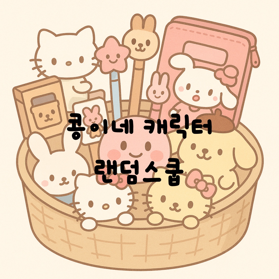 (4+1 )산리오디즈니도라에몽커비짱구 랜덤캐릭터 스쿱마켓