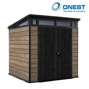 케터 데코코트 7x7 야외 마당 실외 조립 식 소형 창고 농기구 자전거 수납 보관함