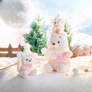 디즈니 공식몰 25년 겨울 스위트 하트 곰돌이푸 이요르 봉제 인형 선물