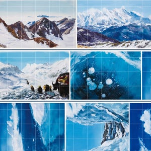 다꾸 마테 소분컷 스티커 풍경꾸 설경 설산 하늘 마스킹테이프