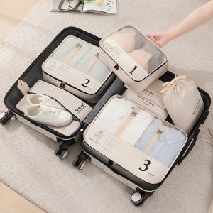 룸아이디어 Boim 여행용 7종 파우치 세트 캐리어 압축 수납 세면백 워시백 신발 파우치