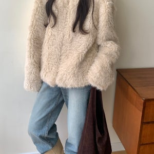 카라 페이크 겨울 퍼자켓