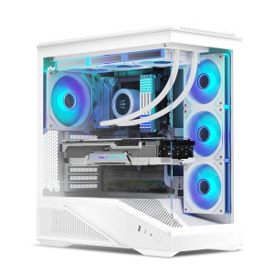 마이크로닉스 COOLMAX V6 ARGB PC케이스 화이트