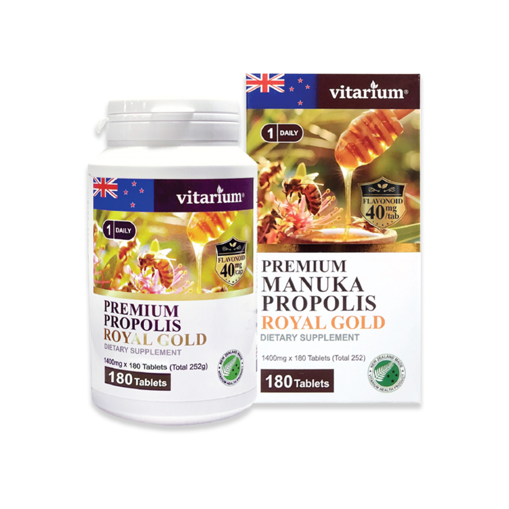 비타리움 프리미엄 <b>프로폴리스</b> <b>로얄</b><b>골드</b> 아연 셀레늄 벌화분 함유 180정, 1개