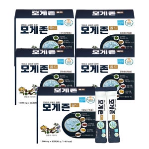 환절기 목건강 도라지 더덕 모과 곰보배추 고농축추출분말 모게존골드 45g, 5개