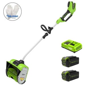 그린웍스 충전 40V 30cm 제설삽 제설기 눈치우는기계 5ah 배터리 2팩 세트 툴존장갑