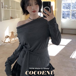 [빅사이즈55-99] 리프셔링스판티 긴팔 겨울 드레이프 입술내넥 오프숄더 연말룩 모임룩 하객룩