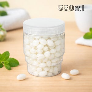 실속올담 스크류캡 소분용기 젓갈 반찬 요거트 냉장고정리통 550ml, 투명캡, 200개