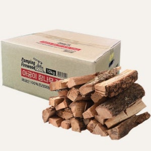 참나무 벽난로장작10kg, 굵은장작 바베큐 캠핑 연료 불멍 화목 땔감 난로 아궁이