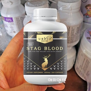 유비바이오 녹혈 뉴질랜드 숫사슴 스태그 블러드 500mg 360캡슐