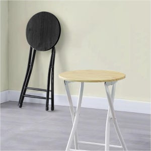 틈새용 원형폴딩체어 접이식 간이의자 철제프레임 다용도 실내용 보조의자