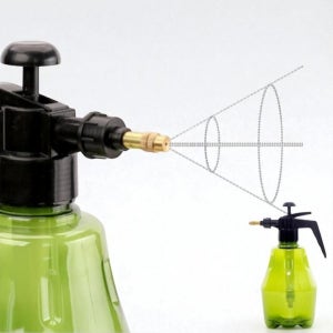 듀얼 노즐 펌핑 자동 분사 분무기 투명그린 식물 세차