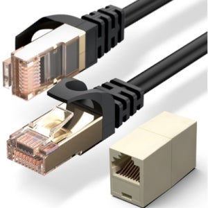 구스페리 CAT7 인터넷 랜케이블 SFTP형 5m + 연장 랜커플러 세트