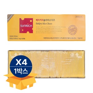 썬리취 베이커리 슬라이스 체다 치즈 1.8kg (100매) 냉장 X 4팩