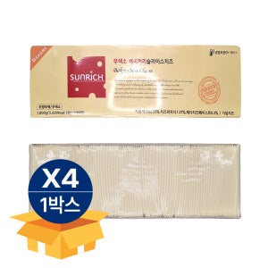 썬리취 무색소 베이커리 슬라이스 체다 치즈 1.8kg (100매) 냉장 X 4팩
