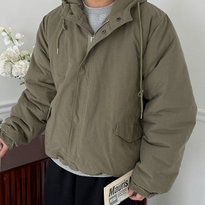 키작은남자 루티 후드 숏야상 겨울 아우터 키작남