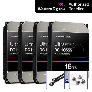 공식인증점 WD ULTRASTAR HC555 패키지 16TB 4PACK WUH722016CLE6L4