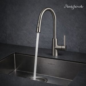 아미체볼레 싱크대수전 거위목 주방 수도꼭지 무광 코브라수전 헤드 물튐방지 셀프교체