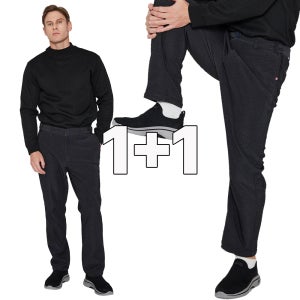 1+1(2장) 겨울 기모안감 고스판 허리조절 3종바지 일상복 아빠 바지 아웃도어 팬츠 B136