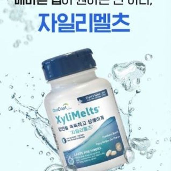 [붙이는 자일리톨] 입안 촉촉 자일리멜츠 민트프리 1통 (755mg x 40개)