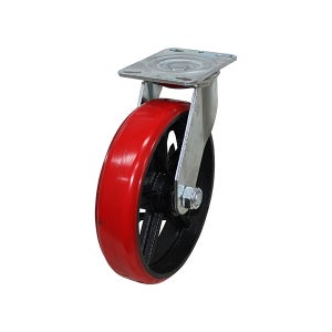 고하중 25.4cm-6cm(10인치) 우레탄바퀴 대차바퀴 구르마 고중량캐스터 밑판크기114-158 적재하중750kg