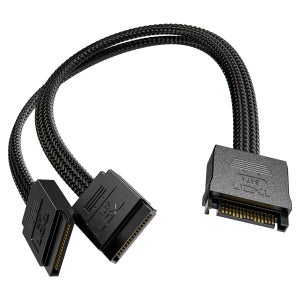 티엑스온 SATA Y자 연장 케이블 HDD 분배 전원 연결 사타 파워선 30cm