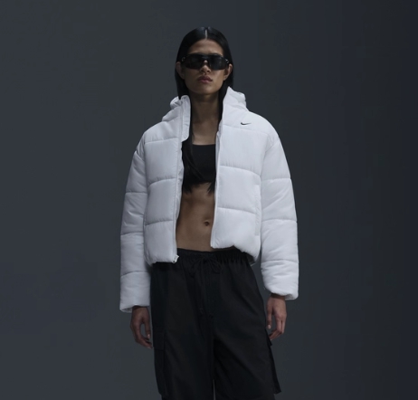 나이키 스포츠웨어 우먼스 클래식 후드집업 패딩 화이트(5900)루즈핏 따뜻한 솜패딩 점퍼