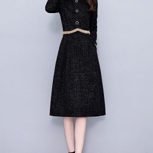 [루씨앤] 라시스 여성 빅사이즈 원피스 벨벳 결혼식 하객룩 정장 럭셔리 4XL 1639