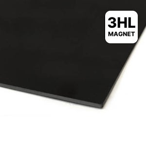 고무 판 자석 등방성 일반형 300x300mm, 두께 1.5mm 3M양면테이프 부착